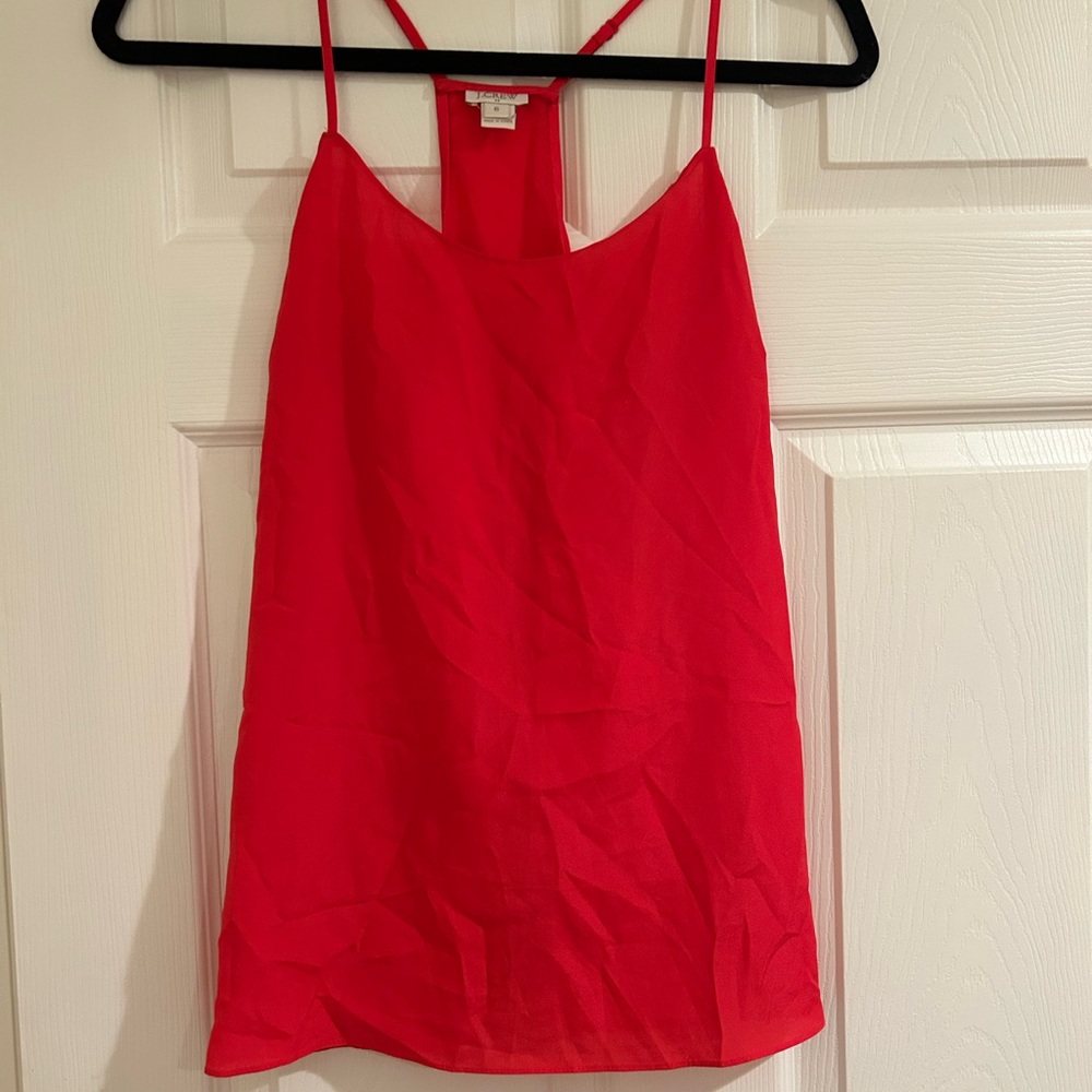 J. Crew Classic Red Sleeveless Top